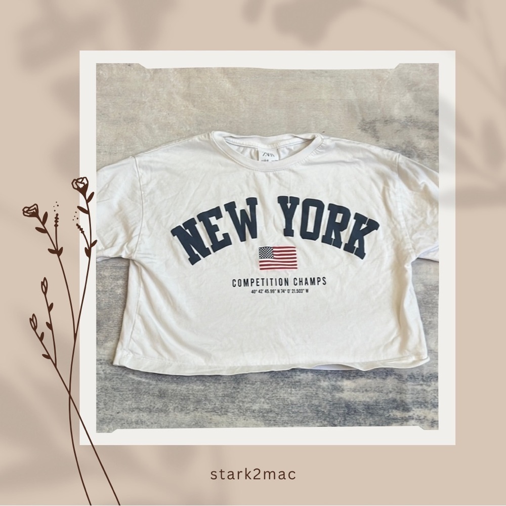 Zara Red, White and Blue New York Tee